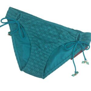 NEW Arizona Teal Boho Bikini Bottom Only Size Large